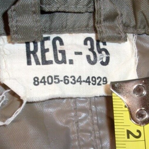 1974 VIETNAM ERA MEN'S sz36/REG NYLON TAUPE SHADE 179 ARMY USMC RAINCOAT SV 678 - Picture 3 of 12